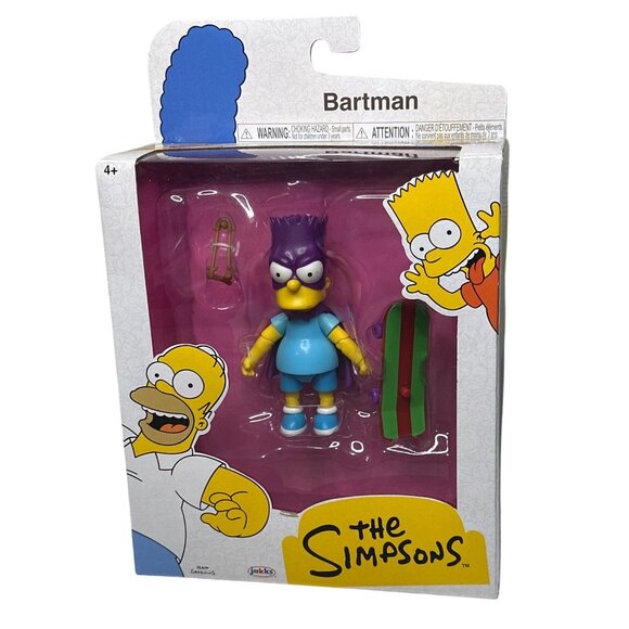Bartman Action Figure The Simpsons 4" Collectible With Accessories Skateboard & - Picture 1 of 3